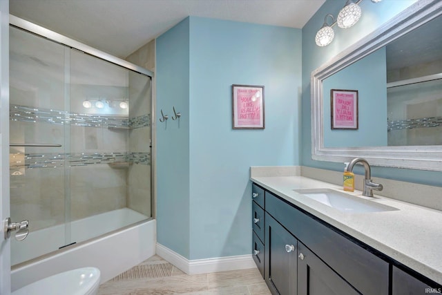 5007 W Michael Ln, Bloomington, IN 47404 - bathroom with vanity and shower / bath combination with glass door