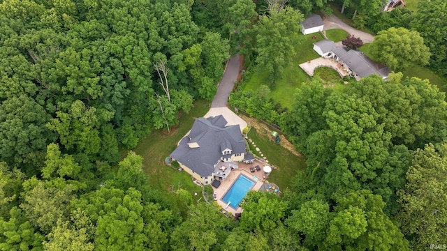5007 W Michael Ln, Bloomington, IN 47404 - aerial overview of property's location featuring a pool area