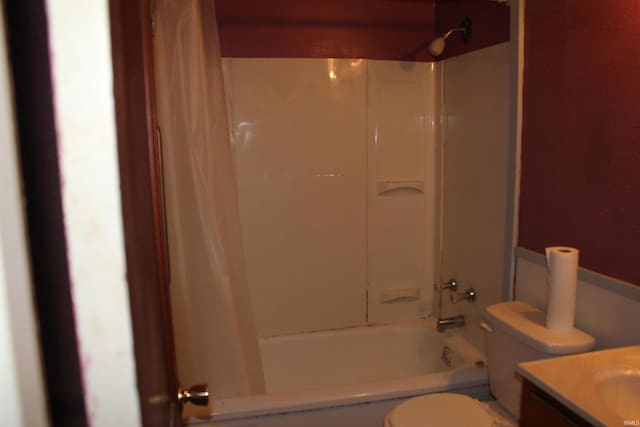 2012 S Vine St, Muncie, IN 47302 - bathroom featuring vanity and shower / bath combination with curtain