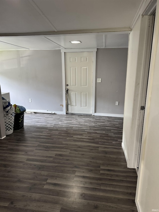 562 Railroad St, Wabash, IN 46992 - entrance foyer with dark wood finished floors and baseboards
