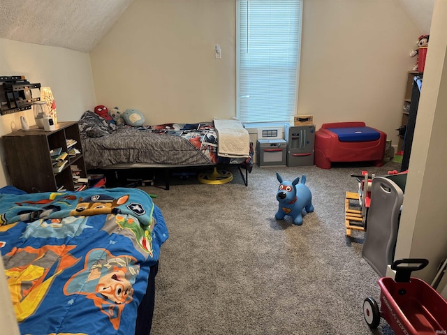 562 Railroad St, Wabash, IN 46992 - carpeted bedroom featuring vaulted ceiling and a textured ceiling