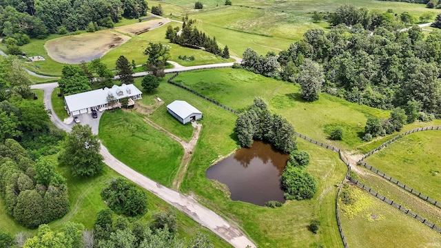 14743 Leesburg Rd, Fort Wayne, IN 46818 - aerial view of property's location featuring a nearby body of water and rural landscape