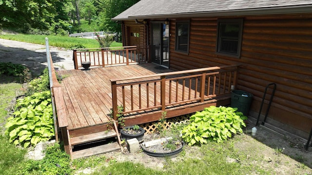 4115 N Aquarius Dr, Monticello, IN 47960 - view of wooden terrace