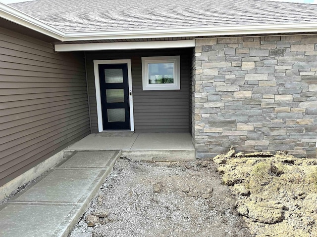 1466 Monte Carlo Dr, Huntertown, IN 46748 - entrance to property with a shingled roof