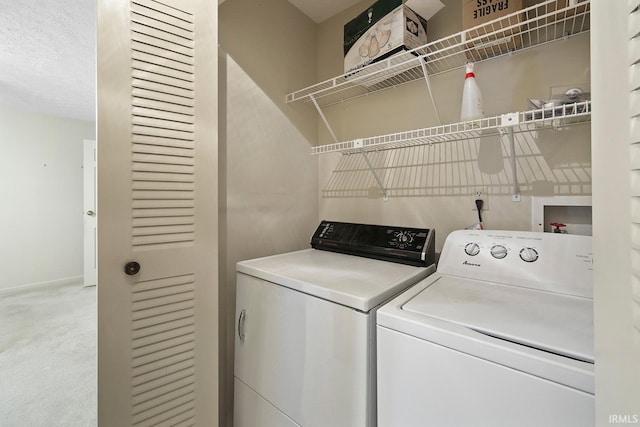 106 W Navajo St, West Lafayette, IN 47906 - laundry area with washer and dryer and light carpet