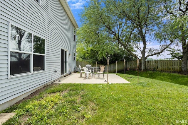 3933 Electra Ct, Lafayette, IN 47905 - fenced backyard with a patio area