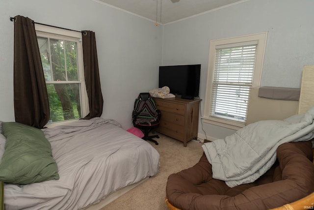 1121 S 23rd St, South Bend, IN 46615 - carpeted bedroom featuring crown molding