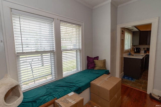 1121 S 23rd St, South Bend, IN 46615 - bedroom with ornamental molding and wood finished floors