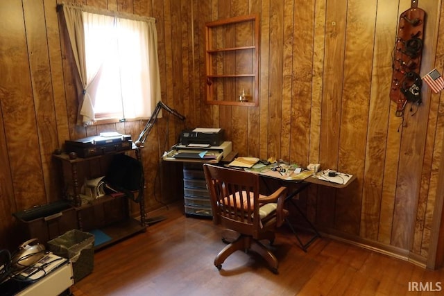 1120 E Fourth St, Mount Vernon, IN 47620 - office space featuring wooden walls and wood finished floors
