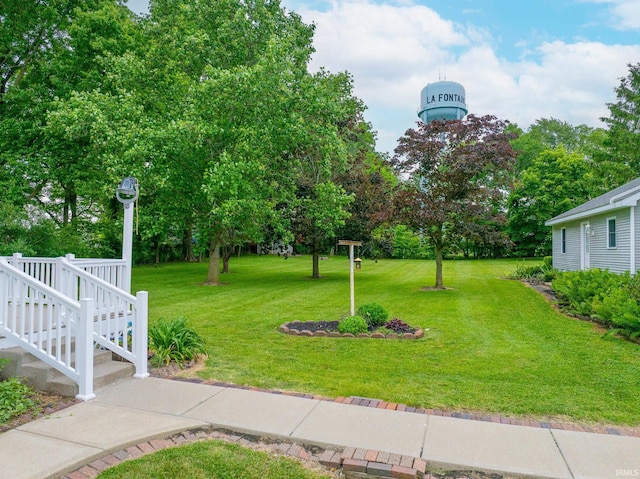 8 Hale St, Lafontaine, IN 46940 - view of grassy yard with view of wooded area