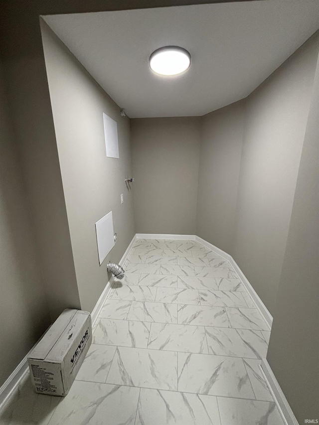 205 Corwin Ln, Fort Wayne, IN 46816 - laundry room featuring light marble finish flooring and baseboards