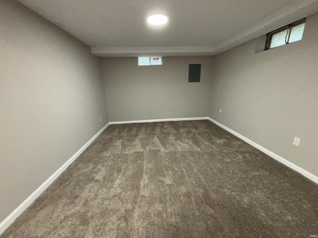 205 Corwin Ln, Fort Wayne, IN 46816 - basement with electric panel and dark colored carpet