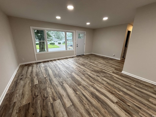 205 Corwin Ln, Fort Wayne, IN 46816 - unfurnished room with dark wood-style floors and recessed lighting