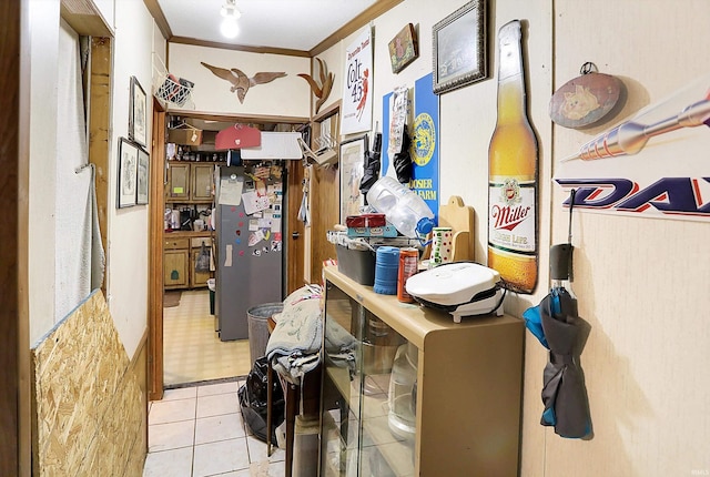 5462/5550 Patricksburg Rd, Spencer, IN 47460 - corridor featuring tile patterned floors and crown molding