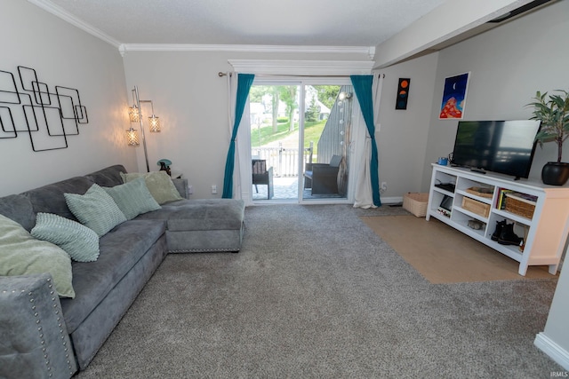 18199 Stoneridge St Apt A, South Bend, IN 46637 - living area featuring carpet flooring and ornamental molding