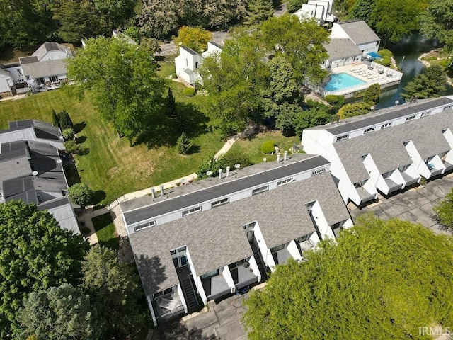 18199 Stoneridge St Apt A, South Bend, IN 46637 - drone / aerial view of a pool area