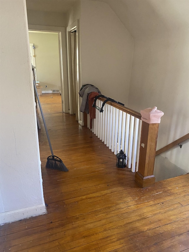 404 N Elizabeth St, Angola, IN 46703 - hall featuring hardwood / wood-style floors and an upstairs landing