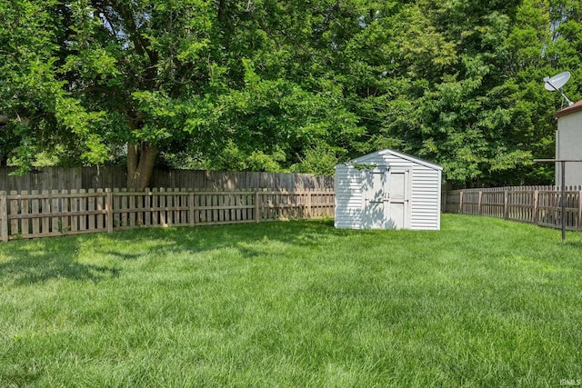 1028 Highland Ave, Lafayette, IN 47905 - fenced backyard featuring a storage unit