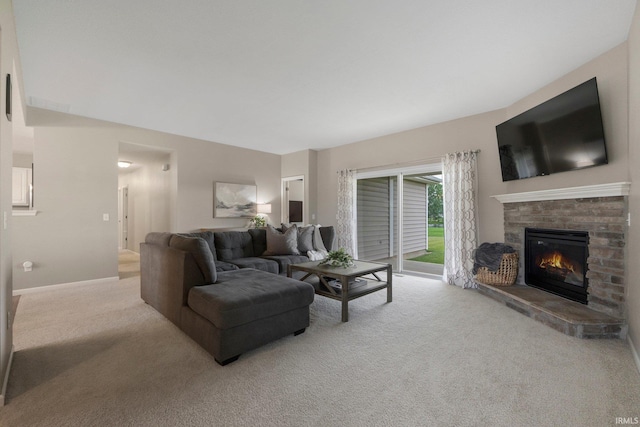 7070 Desdemona Xing, Fort Wayne, IN 46818 - living room featuring carpet and a glass covered fireplace