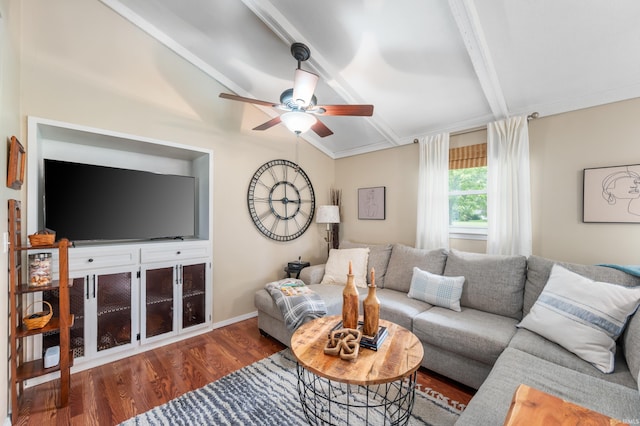 1308 N Buckeye Rd, Muncie, IN 47304 - living area featuring ceiling fan and wood finished floors