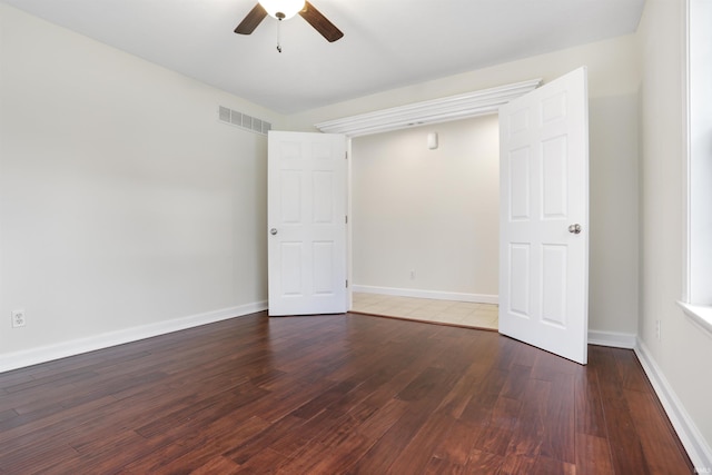 3746 Rolling Rock Dr, Evansville, IN 47711 - spare room featuring a ceiling fan and wood finished floors