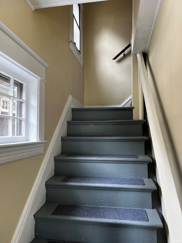 1026 E Wayne St, South Bend, IN 46617 - stairs with plenty of natural light