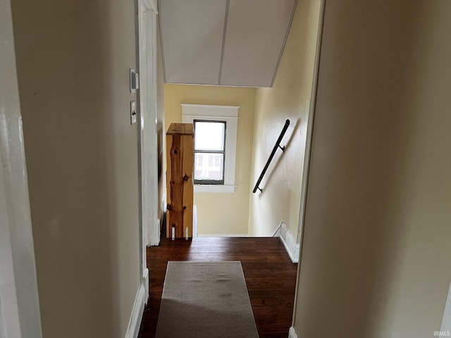 1026 E Wayne St, South Bend, IN 46617 - hall with dark wood-style flooring and baseboards