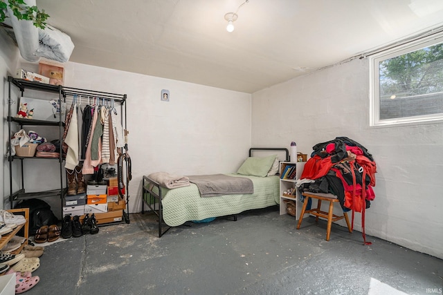405 Middlebury St, Goshen, IN 46528 - bedroom with concrete floors
