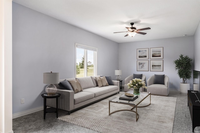 625 Perolla Dr, Fort Wayne, IN 46845 - living room featuring carpet and ceiling fan