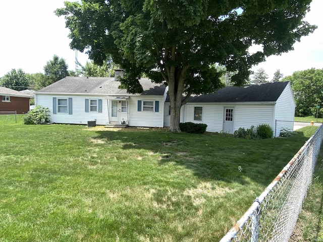 401 College Ave, Winona Lake, IN 46590 - rear view of property featuring a fenced backyard and entry steps