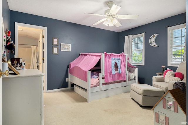 53135 W Cedar Lake Dr, Granger, IN 46530 - carpeted bedroom featuring ceiling fan and baseboards