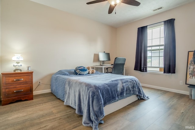 2007 Kingfisher Dr, Lafayette, IN 47909 - bedroom with wood finished floors and ceiling fan