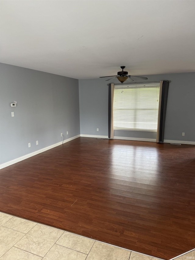 5450 Fox Chase Ct, Boonville, IN 47601 - unfurnished room featuring ceiling fan and wood finished floors