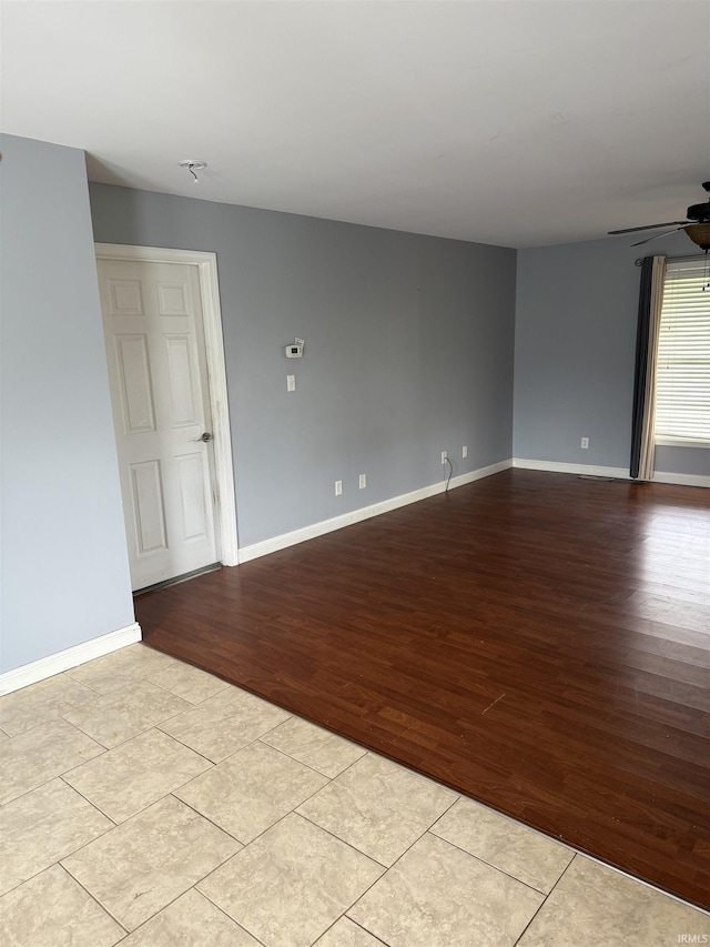5450 Fox Chase Ct, Boonville, IN 47601 - spare room featuring ceiling fan and wood finished floors