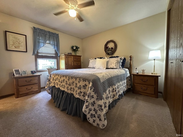15908 Walnut St, Huntertown, IN 46748 - bedroom featuring light carpet and a ceiling fan