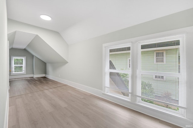 1409 Oakland St, Fort Wayne, IN 46808 - additional living space featuring wood finished floors and vaulted ceiling