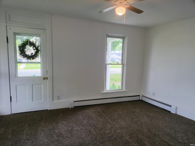 607 W 4th St, North Manchester, IN 46962 - spare room with carpet and ceiling fan