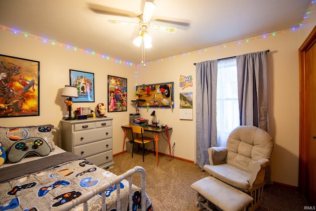 22885 Stonebrier Dr, Elkhart, IN 46514 - bedroom featuring carpet and a ceiling fan