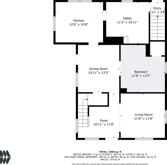 1009 N Adams St, South Bend, IN 46628 - view of floor plan / room layout