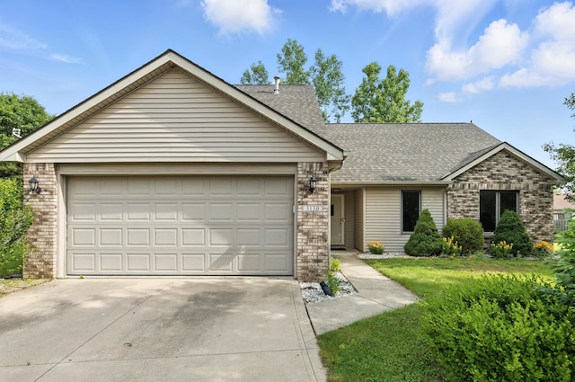 5130 Windy Knoll Ct, Fort Wayne, IN 46809 - view of front of property featuring brick siding, driveway, and roof with shingles