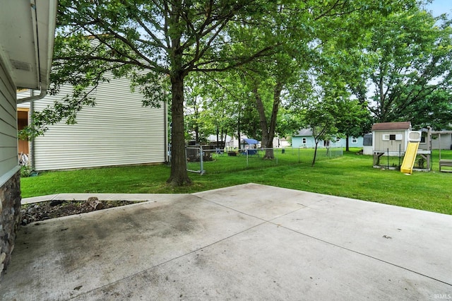 6514 Meadow Wood Pl, Fort Wayne, IN 46825 - view of yard with a patio and an outbuilding