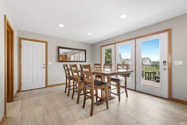 17818 Amstutz Rd, Leo, IN 46765 - dining area with baseboards and recessed lighting