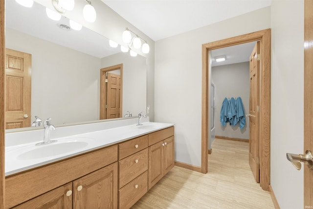 17818 Amstutz Rd, Leo, IN 46765 - bathroom featuring double vanity and a shower