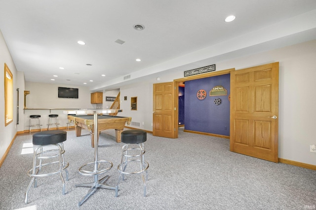 17818 Amstutz Rd, Leo, IN 46765 - recreation room featuring light colored carpet and recessed lighting
