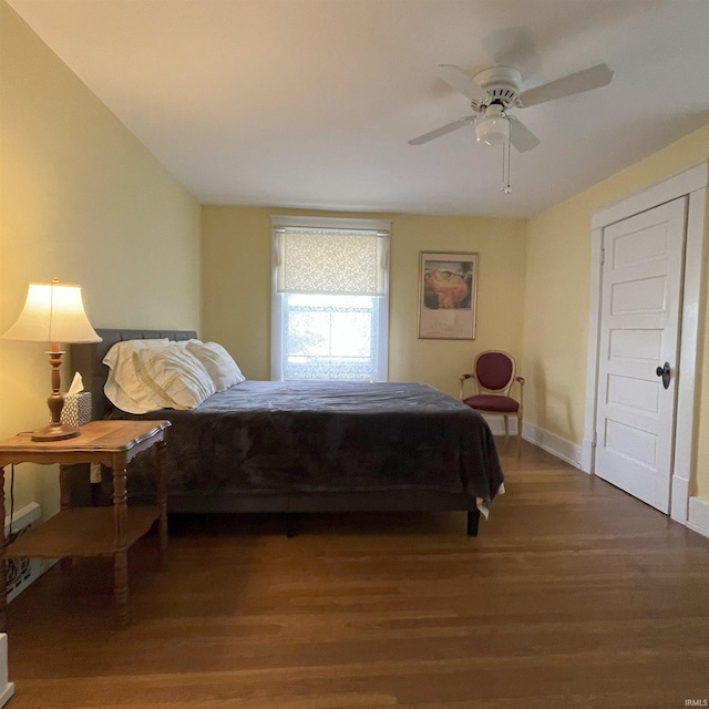 217 S 9th St, Vincennes, IN 47591 - bedroom featuring wood finished floors and ceiling fan