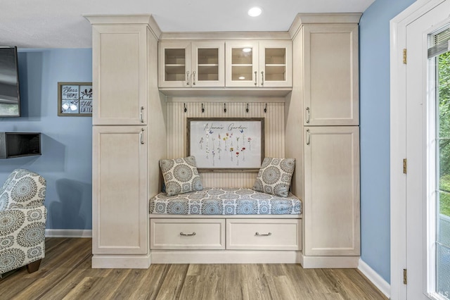 60175 Emerald Dr, South Bend, IN 46614 - mudroom featuring wood finished floors and recessed lighting