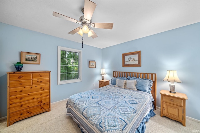 2166 Willow Creek Dr, Mishawaka, IN 46545 - bedroom featuring light colored carpet and ceiling fan