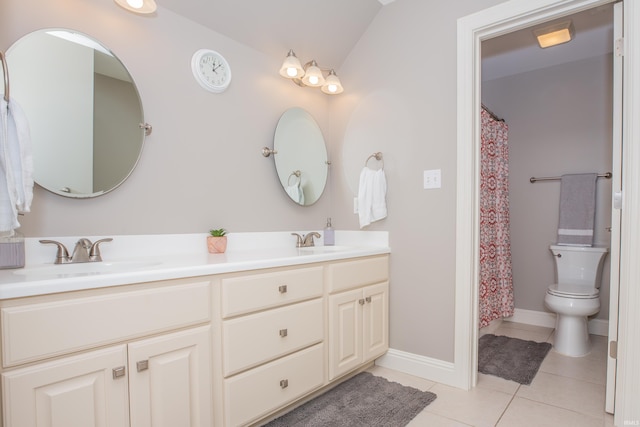 6488 Pebble Pointe Ct, Newburgh, IN 47630 - bathroom with double vanity and tile patterned floors