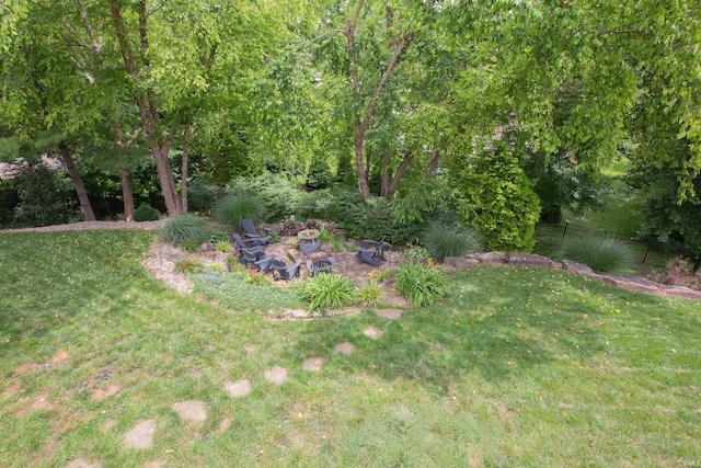 6488 Pebble Pointe Ct, Newburgh, IN 47630 - view of yard featuring an outdoor fire pit