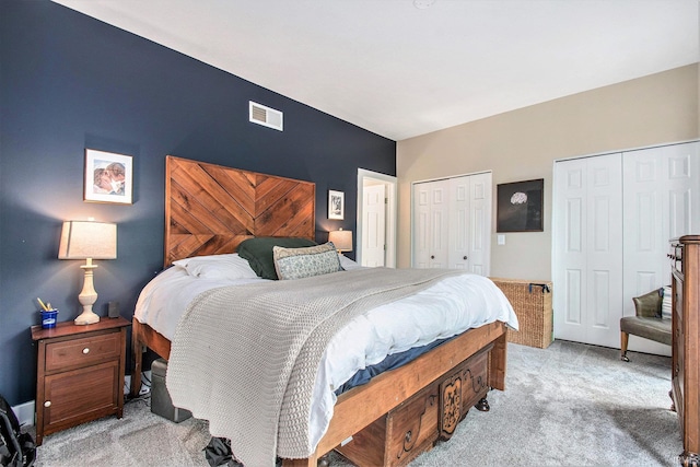 820 N Niles Ave Unit C, South Bend, IN 46617 - bedroom with two closets and light carpet